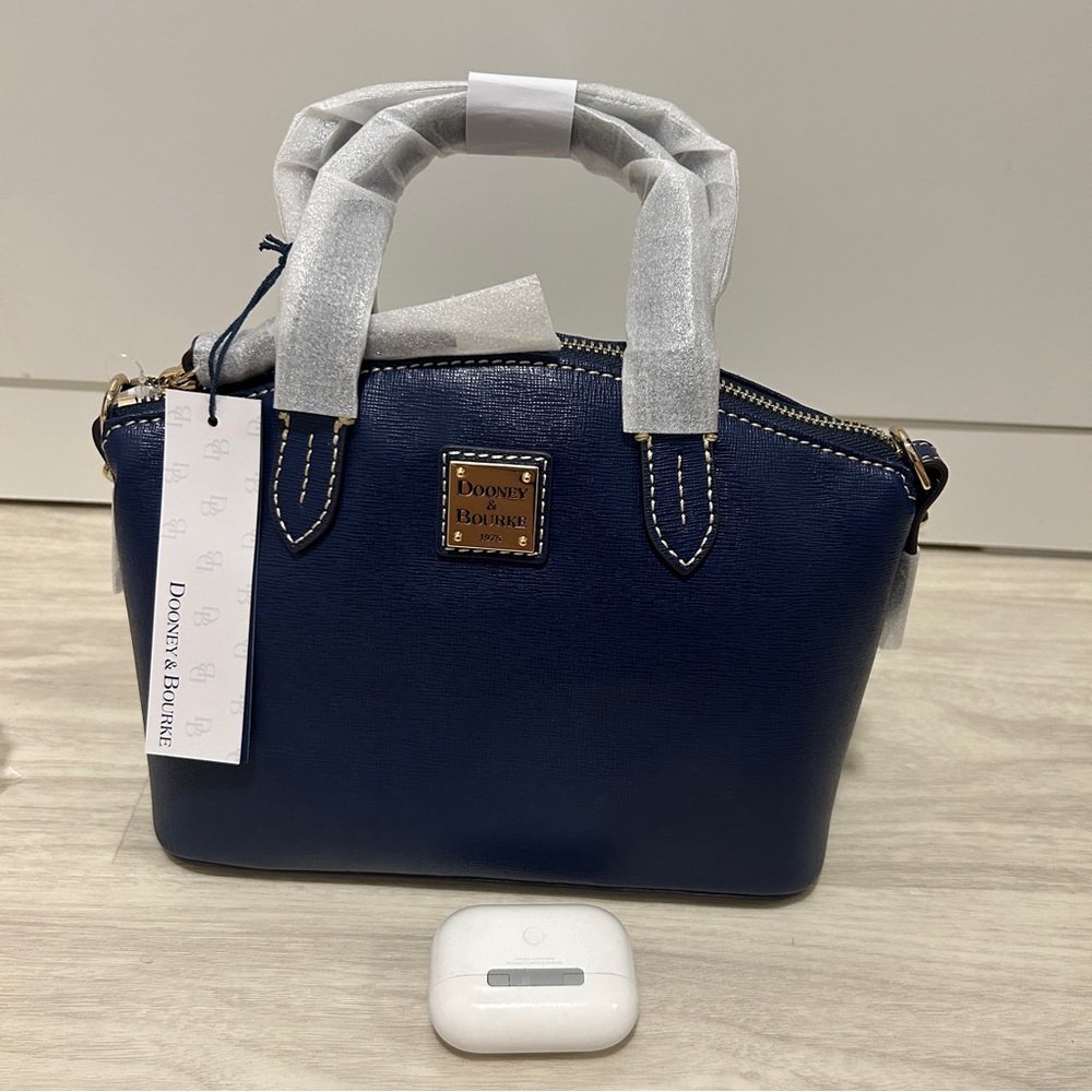 Dooney & Bourke Navy Saffiano Leather Ruby Bag NWT